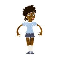 cartoon curious woman N37