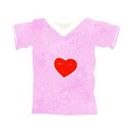 cartoon t shirt with love heart N5