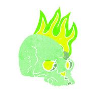 cartoon spooky skull N106