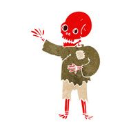 cartoon skeleton waving N5