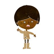 cartoon unhappy boy N36