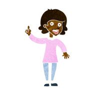 cartoon woman with idea N155