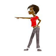 cartoon hip woman pointing N6