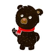 cartoon cute black bear N26
