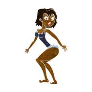 cartoon woman in lingerie N27