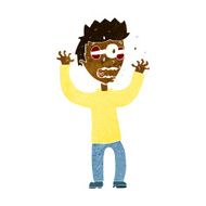 cartoon terrified man N166