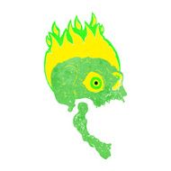 cartoon scary skull N16