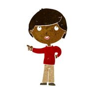 Cartoon Boy Pointing N19