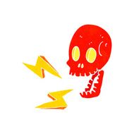 cartoon crazy skull N3