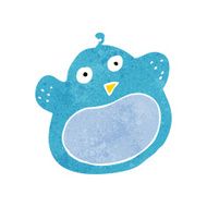 cartoon fat bird N13
