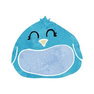 cartoon fat bird N14
