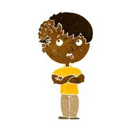 cartoon boy with growth on head N23