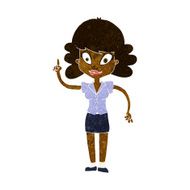 cartoon happy woman with idea N6