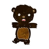 cartoon shocked black bear cub N2