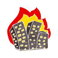 cartoon burning buildings N6