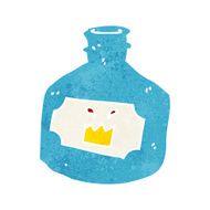 cartoon old bottle N4