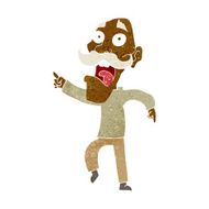 cartoon frightened old man N22
