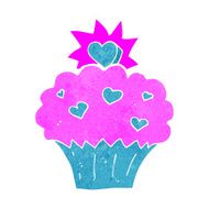 cartoon love heart cupcake N5