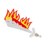 cartoon flaming sword N14