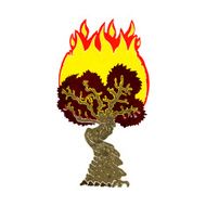 cartoon burning tree N22
