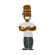 cartoon angry man with mustache N6