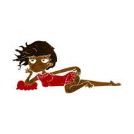 cartoon woman in sexy pose N9