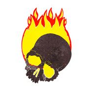 cartoon burning skull N8