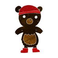 cartoon cute black bear N27