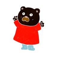 funny cartoon black bear N10