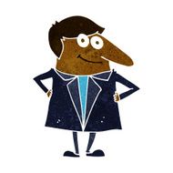cartoon happy man in suit N5