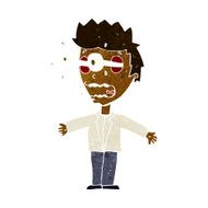 cartoon staring man N23