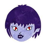 cartoon vampire girl face N6