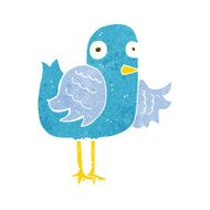 cartoon bird waving wing N6