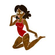 cartoon woman in lingerie N28