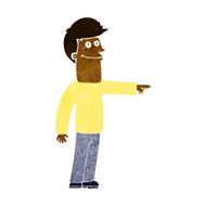 Cartoon Man Pointing N133