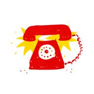 cartoon ringing telephone N17