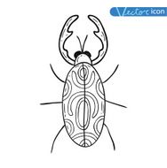 beetle cartoon bug insect icon vector illustration N30
