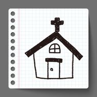 chruch doodle drawing N5