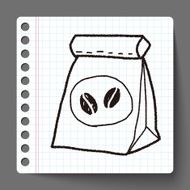 coffee bean doodle drawing N37