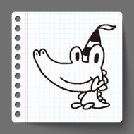 doodle birthday crocodile N7