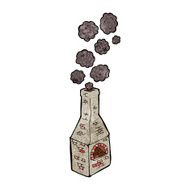 cartoon old stove chimney N5