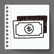money bill doodle drawing N30