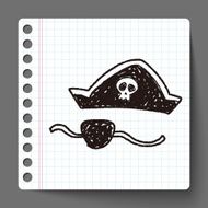 pirate hat and mask doodle N4