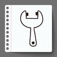 wrench doodle drawing N6
