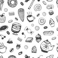 Seamless pattern with cupcakes N2