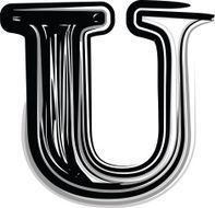Freehand Typography Letter u N2