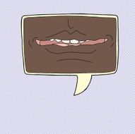 Mouth in Word Bubble