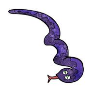cartoon hissing snake N28