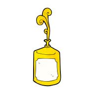 cartoon squirting mustard bottle N6
