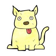 cartoon dog sticking out tongue N11
